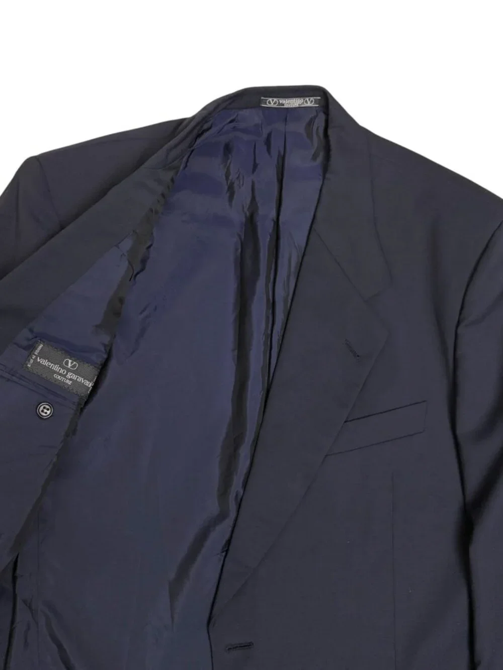 RARE $2,000 VALENTINO Blazer Vintage 80s Sport Coat Blue Business Jacket Men 46R